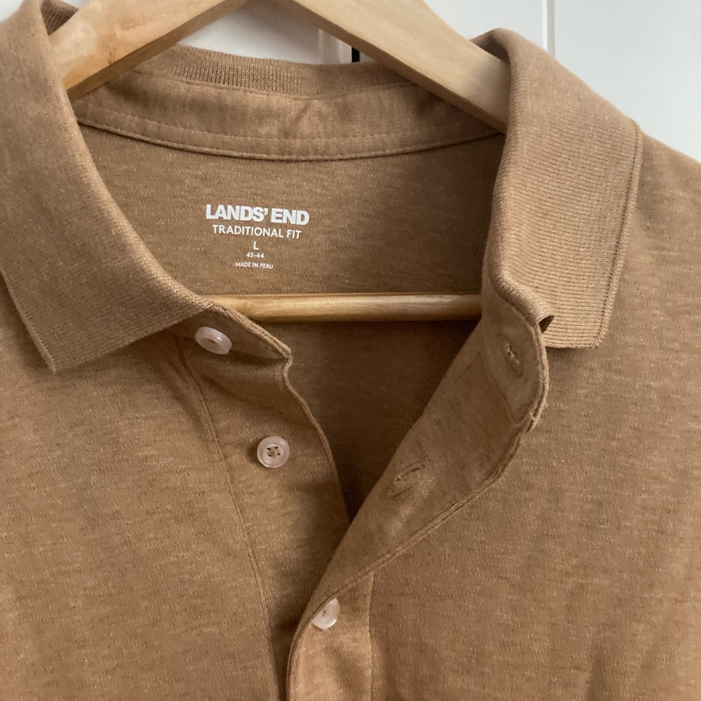 Lands End Men’s Long Sleeve Polo